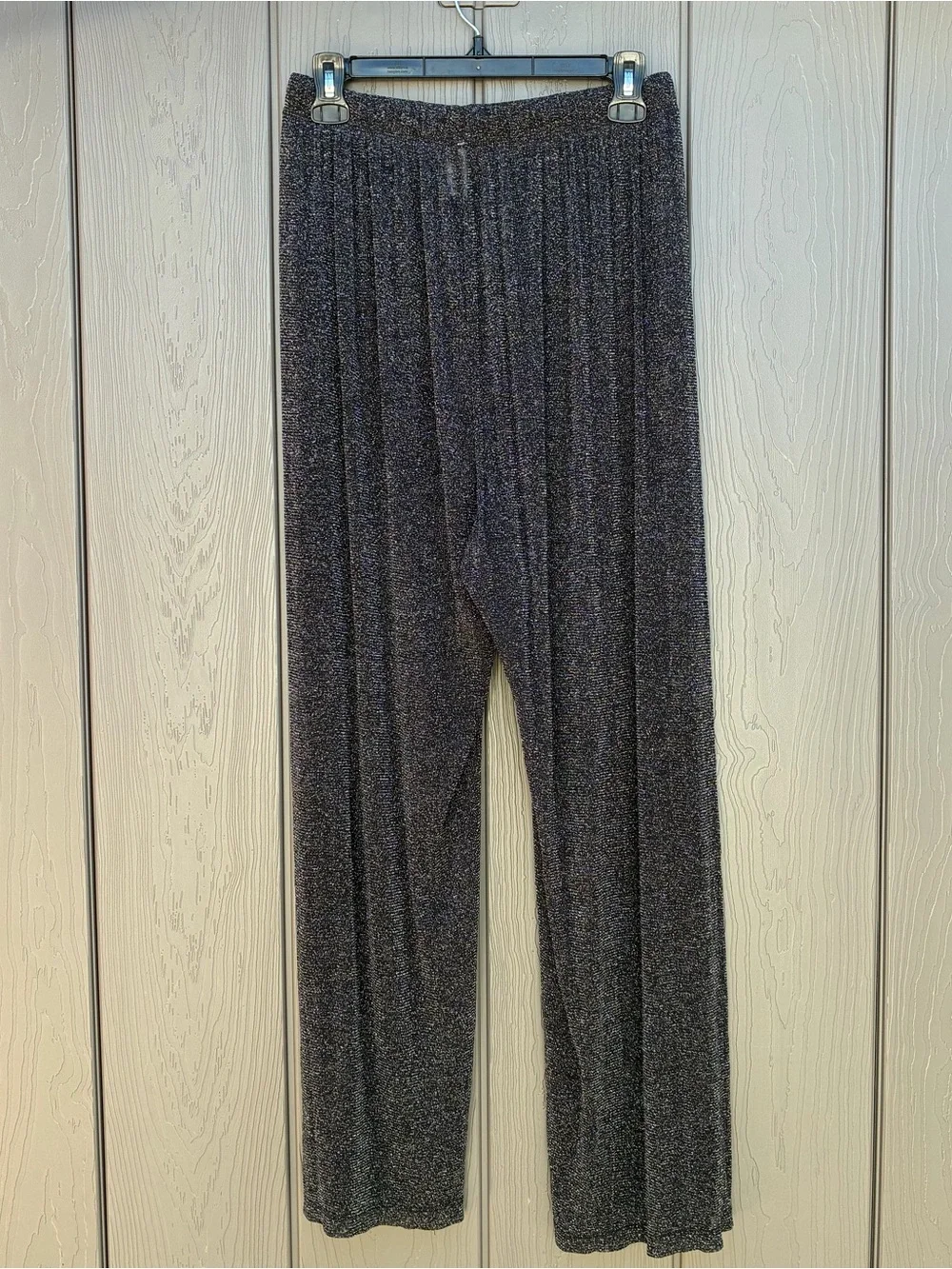 Sandy Beach Swimwear Cover Up Pants XL Wide Leg Black Sheer Sparkly Resortwear